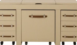 Toaletka Rozkładana Z Siedziskiem I Kontenerkami Tapicerowana 138x51 Cm*KARE Design Outlet