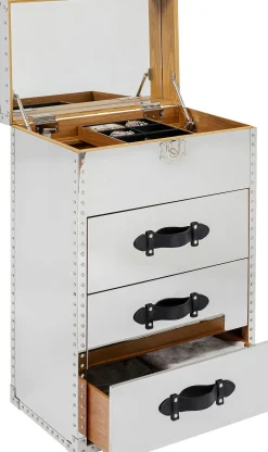 Toaletka Z Lustrem I Szufladami Glamour Stal Nierdzewna 65x100 Cm*KARE Design Sale