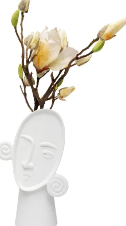 Wazon Biały Ceramiczny Twarz 17x29 Cm*KARE Design Discount