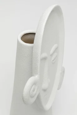 Wazon Biały Ceramiczny Twarz 17x29 Cm*KARE Design Discount