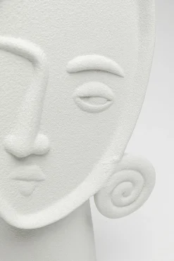Wazon Biały Ceramiczny Twarz 17x29 Cm*KARE Design Discount