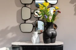 Wazon Biały Z Motywem Ludzkiego Ciała Ceramiczny 16x22 Cm*KARE Design Hot
