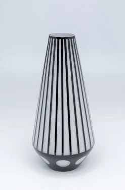 Wazon Brillar Cylinder Ø22x44 Cm Czarno-biały*KARE Design Sale