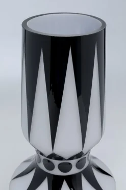 Wazon Brillar Ø18x44 Cm Czarno-biały*KARE Design Online