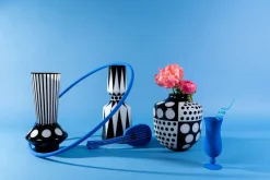 Wazon Brillar Ø18x44 Cm Czarno-biały*KARE Design Online