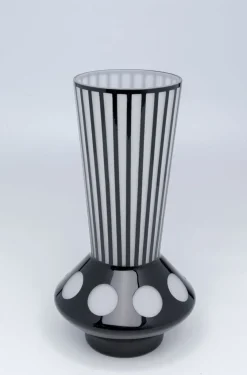 Wazon Brillar Ø22x40 Cm Czarno-biały*KARE Design