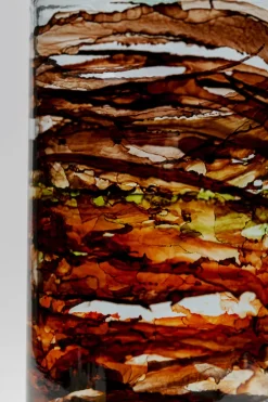 Wazon Brązowo-transparentny Szkło Z Recyklingu Ø15x40 Cm Burza Piaskowa*KARE Design Outlet