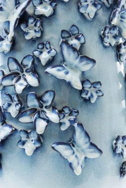Wazon Butterflies 28x50 Cm Jasnoniebieski*KARE Design