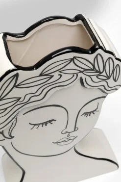 Wazon Ceramiczny Biały Motyw Kobiety 21x26 Cm*KARE Design Discount