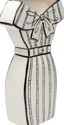 Wazon Ceramiczny Biały Sukienka 18x31 Cm*KARE Design Discount