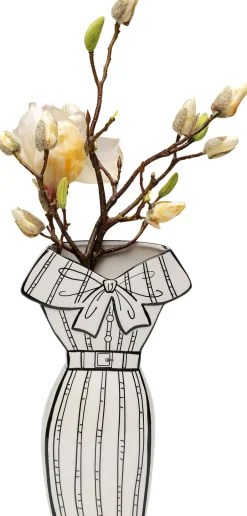 Wazon Ceramiczny Biały Sukienka 18x31 Cm*KARE Design Discount