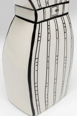 Wazon Ceramiczny Biały Sukienka 18x31 Cm*KARE Design Discount