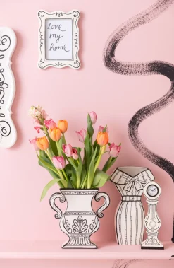 Wazon Ceramiczny Biały Sukienka 18x31 Cm*KARE Design Discount