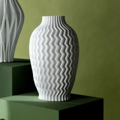 Wazon Ceramiczny Skandynawski Biały Ø22x35 Cm*KARE Design Outlet