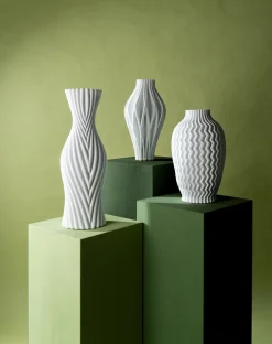 Wazon Ceramiczny Skandynawski Biały Ø22x35 Cm*KARE Design Outlet