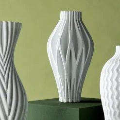 Wazon Ceramiczny Skandynawski Biały Ø20x37 Cm*KARE Design Online