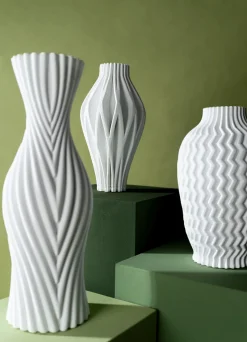 Wazon Ceramiczny Skandynawski Biały Ø20x37 Cm*KARE Design Online