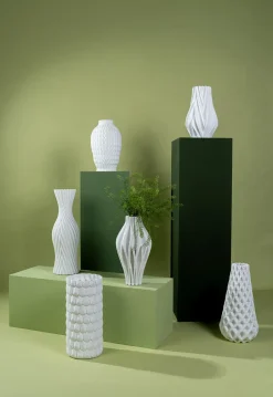 Wazon Ceramiczny Skandynawski Biały Ø20x37 Cm*KARE Design Online