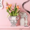Wazon Ceramiczny Z Uchwytami Biały 23x24 Cm*KARE Design