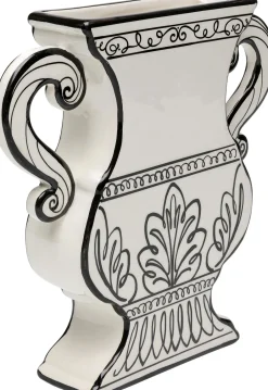 Wazon Ceramiczny Z Uchwytami Biały 23x24 Cm*KARE Design