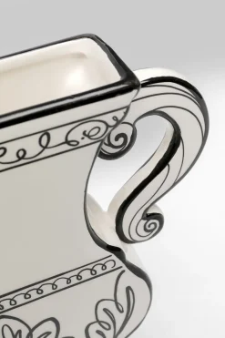 Wazon Ceramiczny Z Uchwytami Biały 23x24 Cm*KARE Design