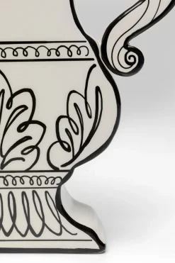 Wazon Ceramiczny Z Uchwytami Biały 23x24 Cm*KARE Design
