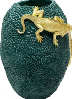 Wazon Chameleon Jack Fruit Ø39x39 Cm Zielono-złoty*KARE Design New