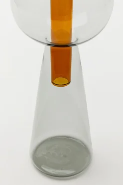 Wazon 2-częściowy Szklany Nowoczesny Pomarańczowy Ø9x26 Cm*KARE Design