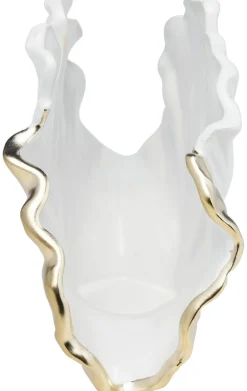 Wazon Dekoracyjny W Kształcie Liścia Miłorzębu Biały 26 X 18 Cm*KARE Design Online