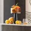 Wazon Okrągły Szklany Czarno-brązowy 30 Cm*KARE Design Hot