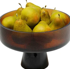 Wazon Okrągły Szklany Czarno-brązowy Ø24x17 Cm*KARE Design