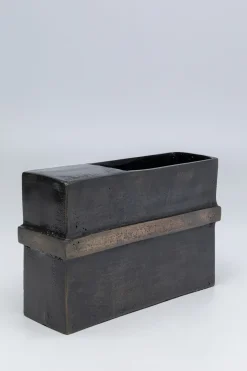 Wazon Paro 25x16 Cm Aluminium Ciemnobrązowy*KARE Design Clearance