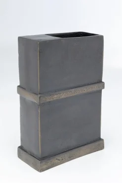 Wazon Paro 17x26 Cm Aluminium Ciemnobrązowy*KARE Design Sale