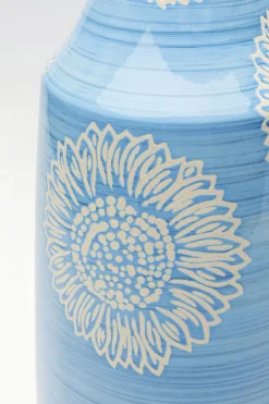 Wazon Porcelanowy Niebieski Motyw Kwiatowy Ø19x47 Cm*KARE Design Online