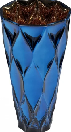 Wazon Rhomb 15x30 Cm Niebieski*KARE Design