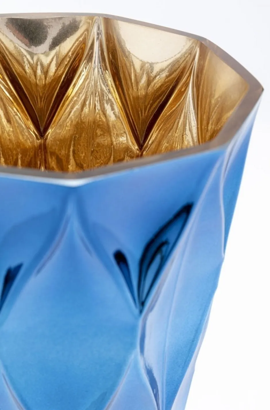 Wazon Rhomb 15x30 Cm Niebieski*KARE Design
