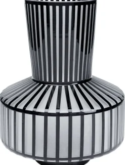 Wazon Roulette ∅25x31 Cm Biało-czarny*KARE Design Best