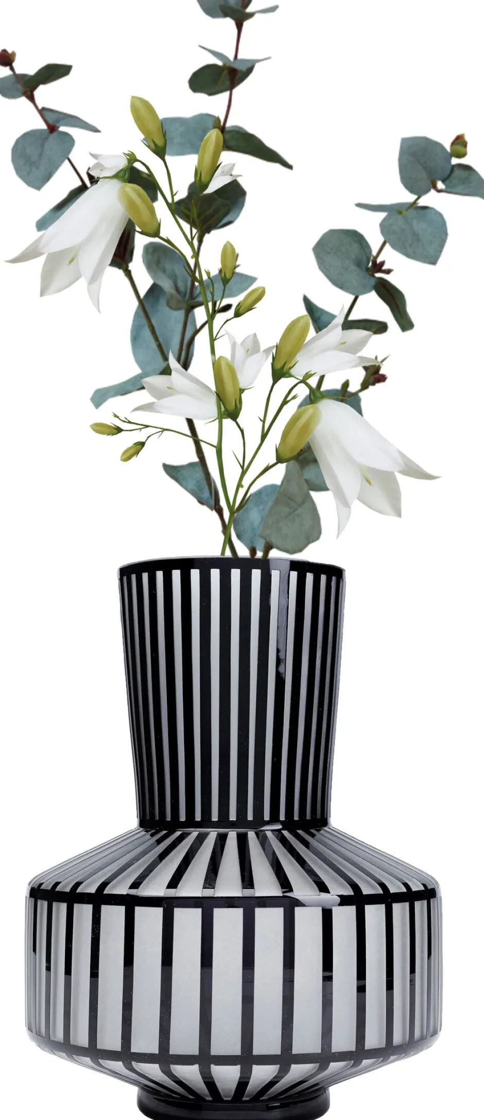 Wazon Roulette ∅25x31 Cm Biało-czarny*KARE Design Best