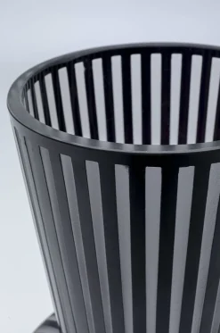 Wazon Roulette ∅18x41 Cm Biało-czarny*KARE Design