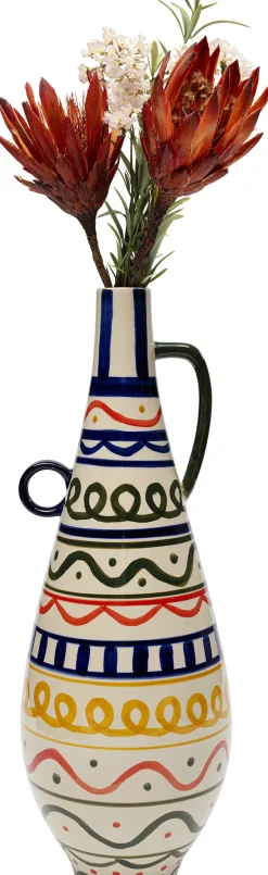 Wazon Z Ceramiki Boho Kolorowe Wzory Ø17x48 Cm*KARE Design New