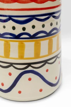 Wazon Z Ceramiki Boho Kolorowe Wzory Ø16x40 Cm*KARE Design