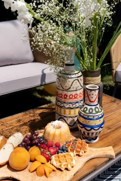 Wazon Z Ceramiki Boho Kolorowe Wzory Ø16x40 Cm*KARE Design