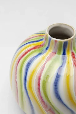 Wazon Z Kamionki Kolorowe Wzory Ręczne Wykonanie 16x14 Cm*KARE Design Sale
