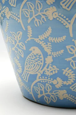 Wazon Z Porcelany Niebieski Ręcznie Malowany Ø30x33 Cm*KARE Design Best