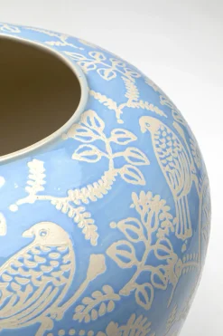 Wazon Z Porcelany Niebieski Ręcznie Malowany Ø30x33 Cm*KARE Design Best