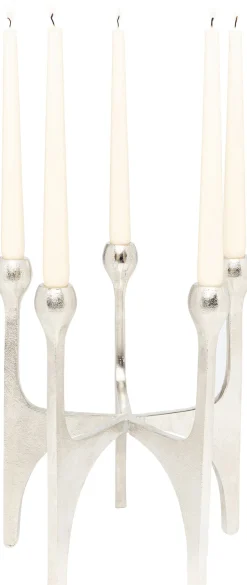 Świecznik Na 5 świec Aluminium Srebrne 26x31 Cm*KARE Design Sale