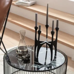 Świecznik Na 5 świec Loft Czarny Aluminium 26x31 Cm*KARE Design Sale