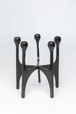 Świecznik Na 5 świec Loft Czarny Aluminium 26x31 Cm*KARE Design Sale