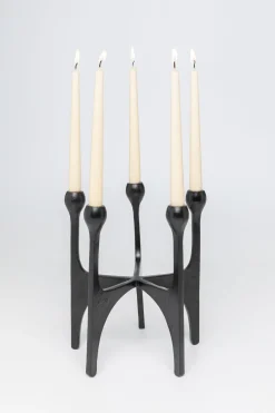 Świecznik Na 5 świec Loft Czarny Aluminium 26x31 Cm*KARE Design Sale