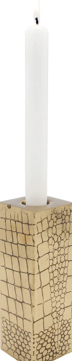 Świecznik Stalowy Złoty Na 1 świecę 15 Cm*KARE Design Best